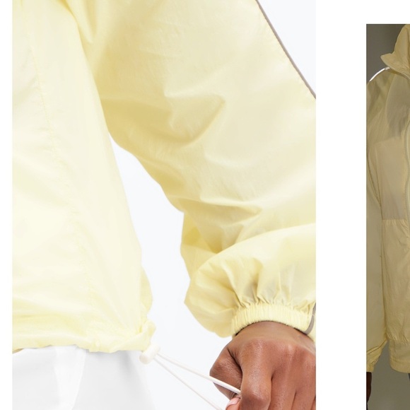 Fabletics Oversized Flyweight Windbreaker light yellow size 2X NWT - Picture 3 of 8